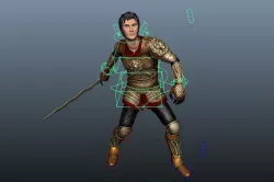 Hero Knight Low-poly  3D model