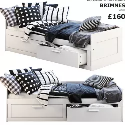 Ikea Brimnes bed 3   3D model