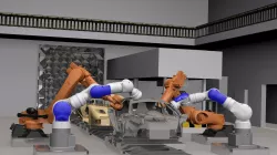 Industrial Vehicle Assembly Robots Rigged Low-poly  3D model