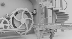 Interior Factory Scene 3D model