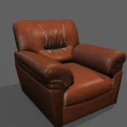 Low Poly Armchair Model Low-poly  3D model