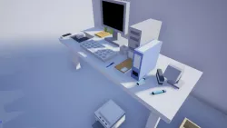 Low Poly Office Set 30 assets Low-poly  3D model
