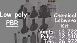 Low poly PBR Labware kit Low-poly  3D model