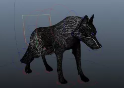 Lowpoly Animated Wolf  Low-poly  3D model