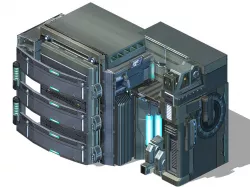 Machinery Factory - Wall 01 3D model
