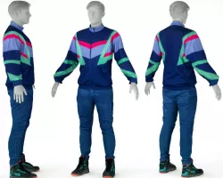 Male Casual Sports Outfit 68 Trainer Low-poly  3D model