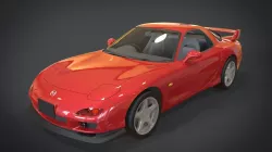 Mazda RX-7 Low-poly  3D model