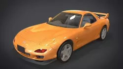 Mazda RX-7 Low-poly  3D model