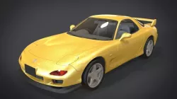 Mazda RX-7 Low-poly  3D model