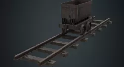 Mining Cart 1B Low-poly  3D model