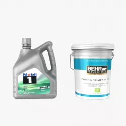 mobil 1 car engine oil and behr interior paint 3D model