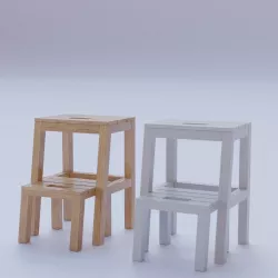 Modern Childrens Chair Stool Seat 3D model