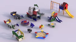 Modern playground 5 3D model