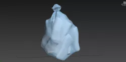 newspaper and bag Low-poly  3D model