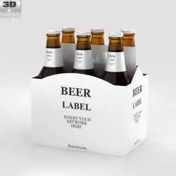 Paper Pack Beer Carrier Mockup 3D model