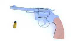 pistol colt m1917 revolver 3D model
