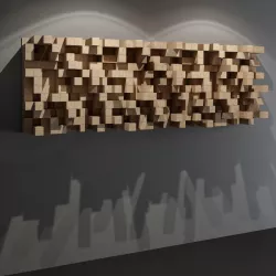 QRD Diffuser - recording studio wall panel 3D model