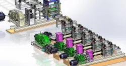 Rebar rolling line