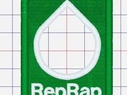 RepRap logo embroidery file patch