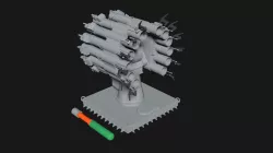 Russian Anti Submarine Launcher RBU-6000 Zapad 3D model