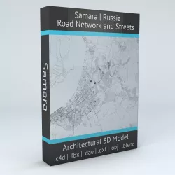 Samara Road Network and Streets 3D model