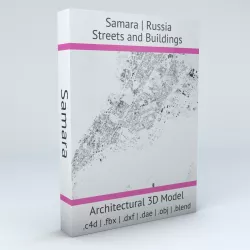 Samara Streets and Buildings 3D model