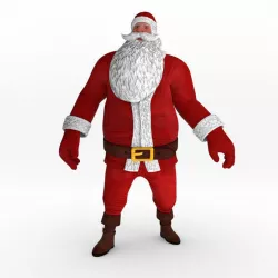 Santa Claus Rigged Character Low-poly  3D model