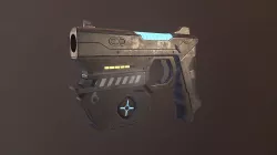 Sci-Fi Blaster Low-poly  3D model