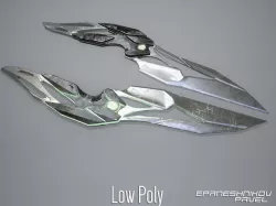 sci-fi knife Low-poly  3D model