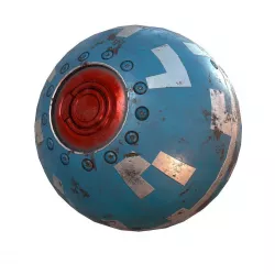 Sci-fi Sphere PBR Low-poly  3D model