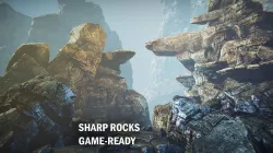 Sharp rocks Low-poly  3D model