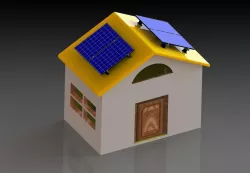 Solar panel fixed in house
