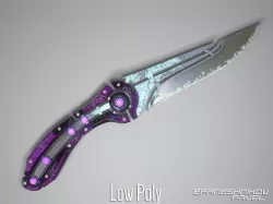 space knife Low-poly  3D model