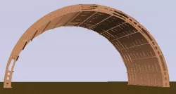spherical hall wood construction
