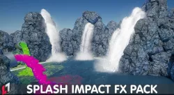 Splash Impact Pack - Unreal Engine 4 Low-poly  3D model