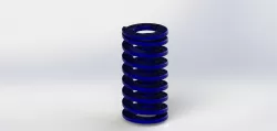Spring, 9 coils, chrome - silicone steel