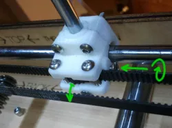 The banana XY bushing block and belt tensioner. Drop in replacement for the ultimaker