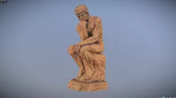 Thinker Low-poly  3D model