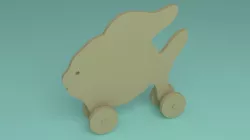 toy wooden golden fish 2d 3D model