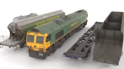 Train Pack low poly Low-poly  3D model