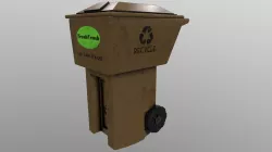 Trashcan Low-poly  3D model