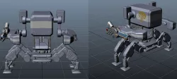 Walking Platform mecha Low-poly  3D model