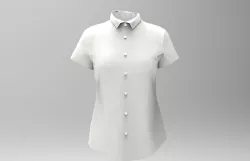 women shirt short sleves 3D model