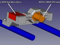 600TVL Camera Mount with Pitch Control