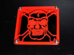80mm Fan Skull Grill and Intake Flange