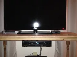 Cable box receiver under-table mount