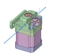 Compact Bowden Extruder, direct drive 1.75mm, with bearing bloc