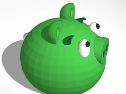 green piggy from angry birds