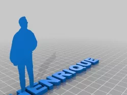 letras 3d formando o nome Henrique