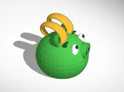 Loki green piggy from angry birds